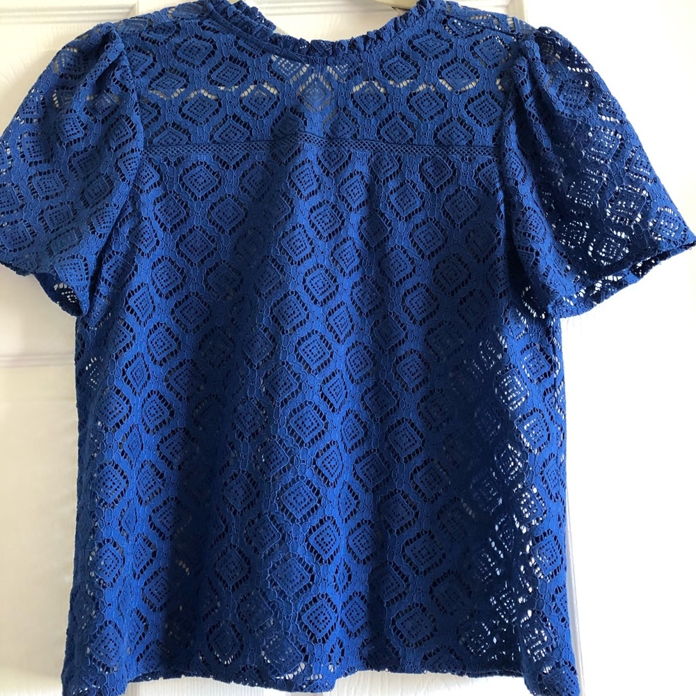 Royal Blue Lace Blouse